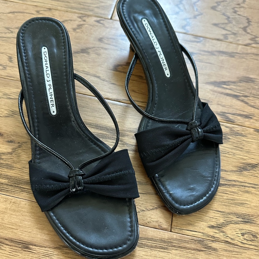 Donald J. Pliner Black Heeled Sandals